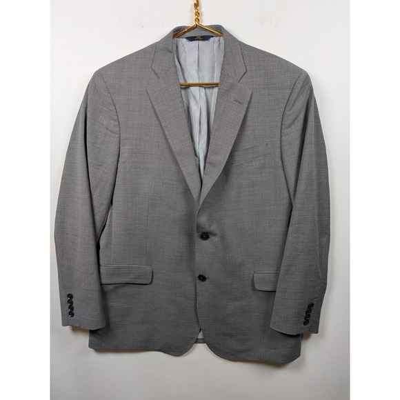 BROOKS BROTHERS Fitzgerald fit Mens 42S Gray Blazer Sport Coat Two Button Jacket